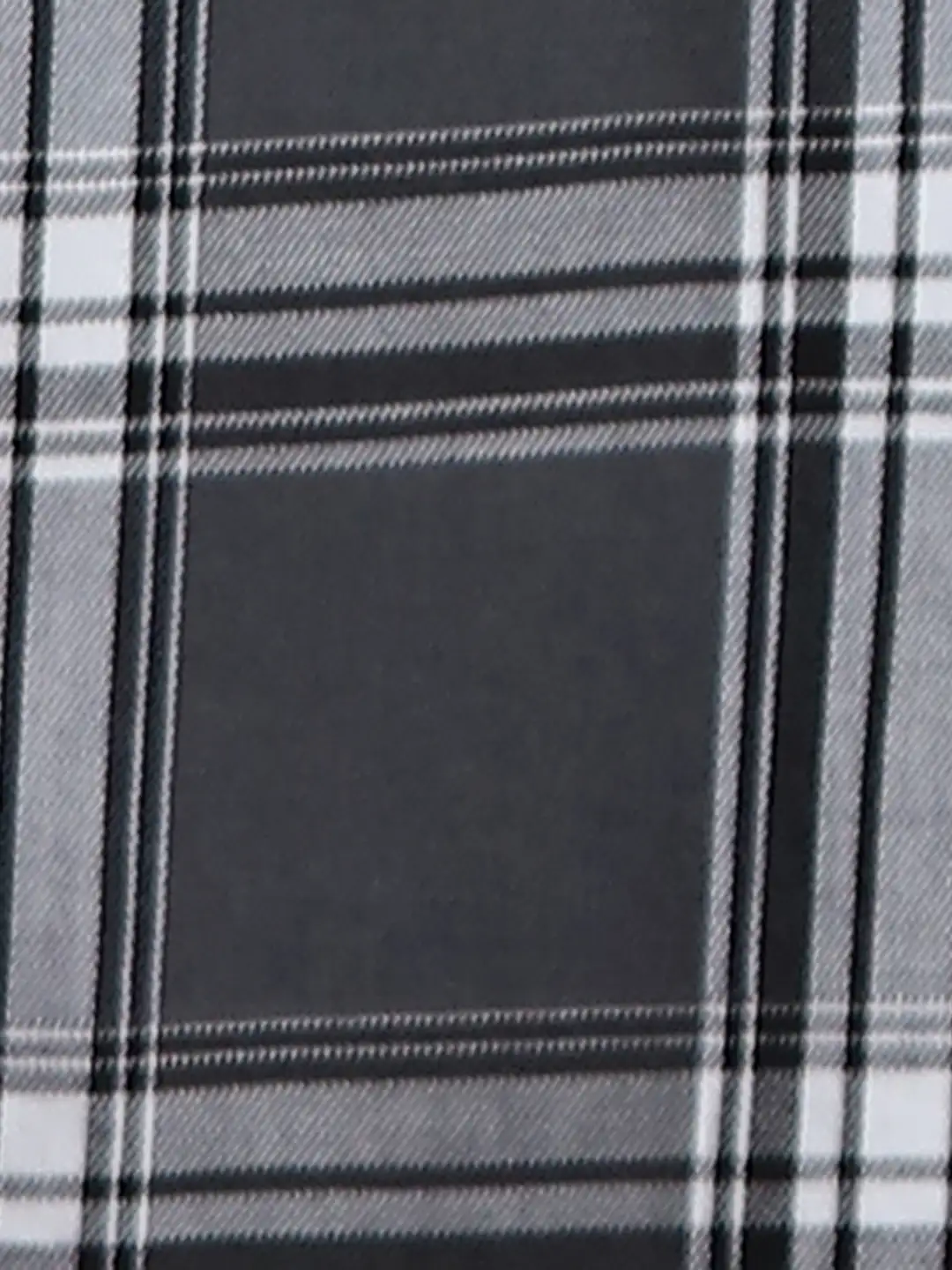 ColorPlus Regular Fit Checkered Dark Grey Shirt - Image 7