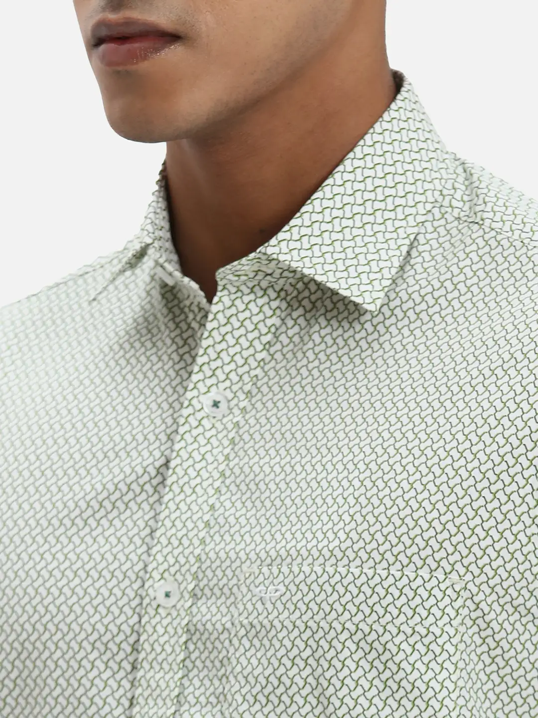 Colorplus Men Green Regular Fit Printed Casual Shirt - Image 6