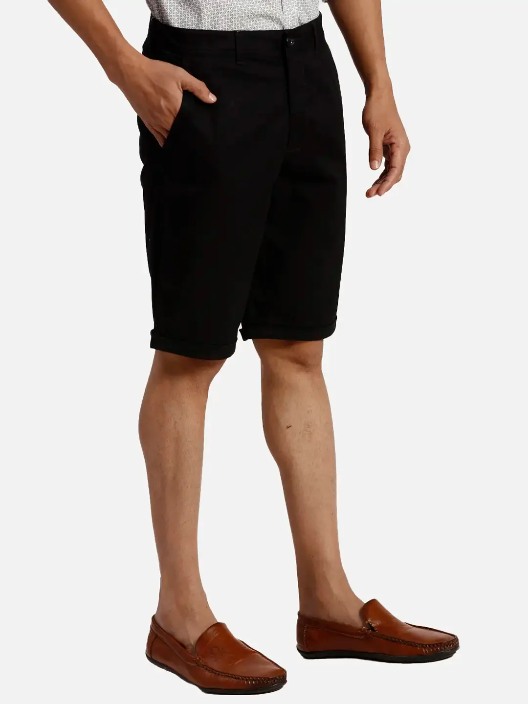 Colorplus Regular Fit Solid Black Short - Image 2