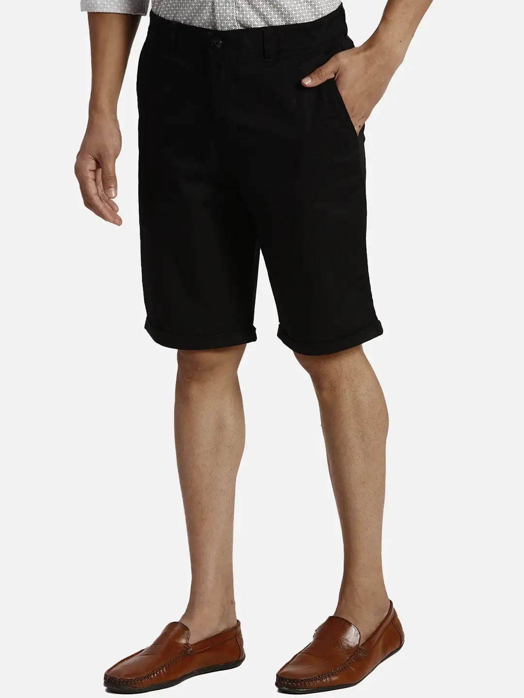 Colorplus Regular Fit Solid Black Short - Image 3