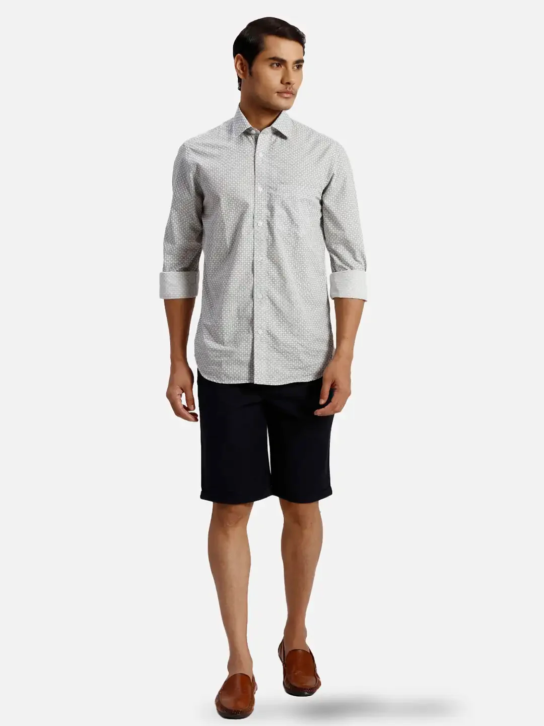 Colorplus Regular Fit Solid Dark Blue Short - Image 5