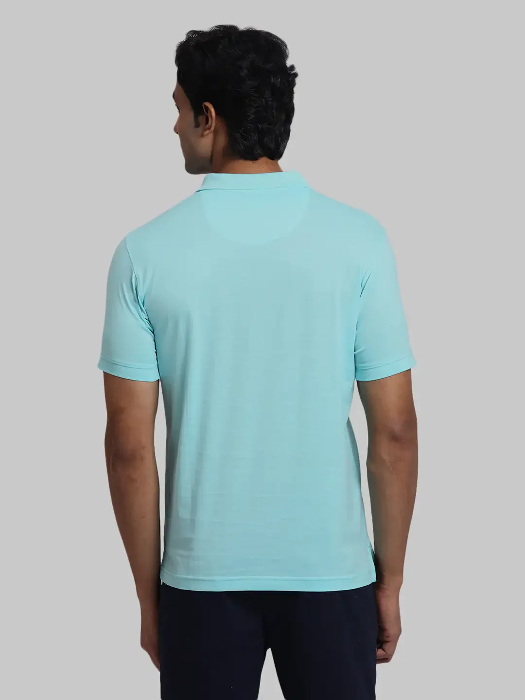 ColorPlus Regular Fit Solid Light Blue T-Shirt - Image 3