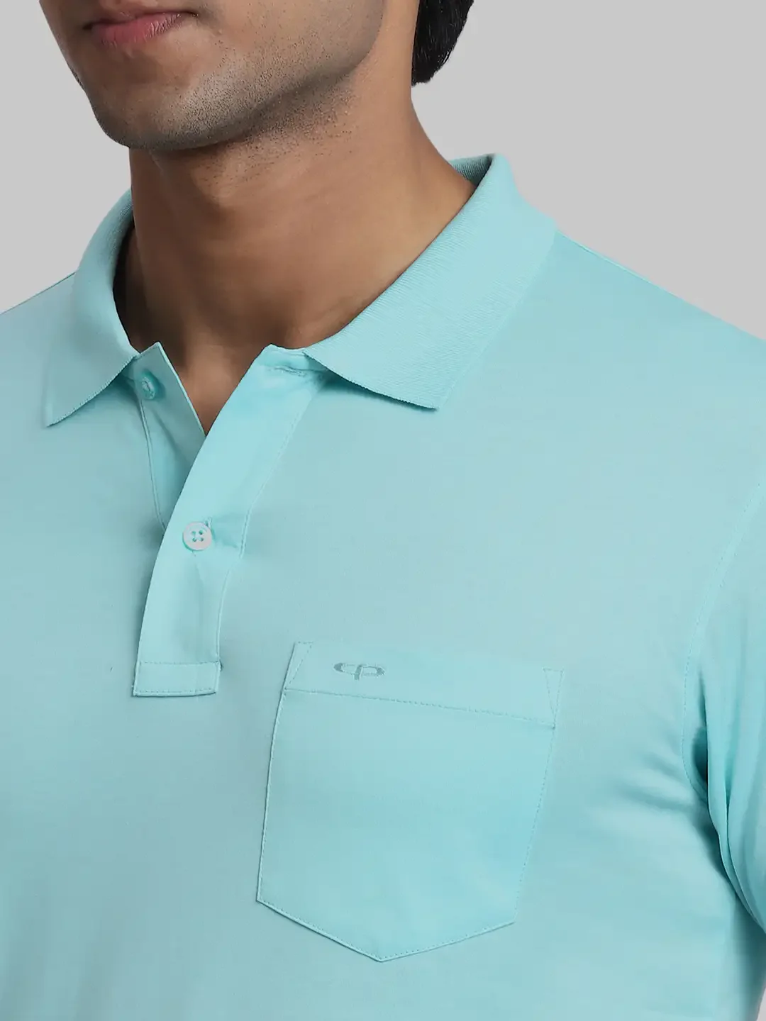 ColorPlus Regular Fit Solid Light Blue T-Shirt - Image 5