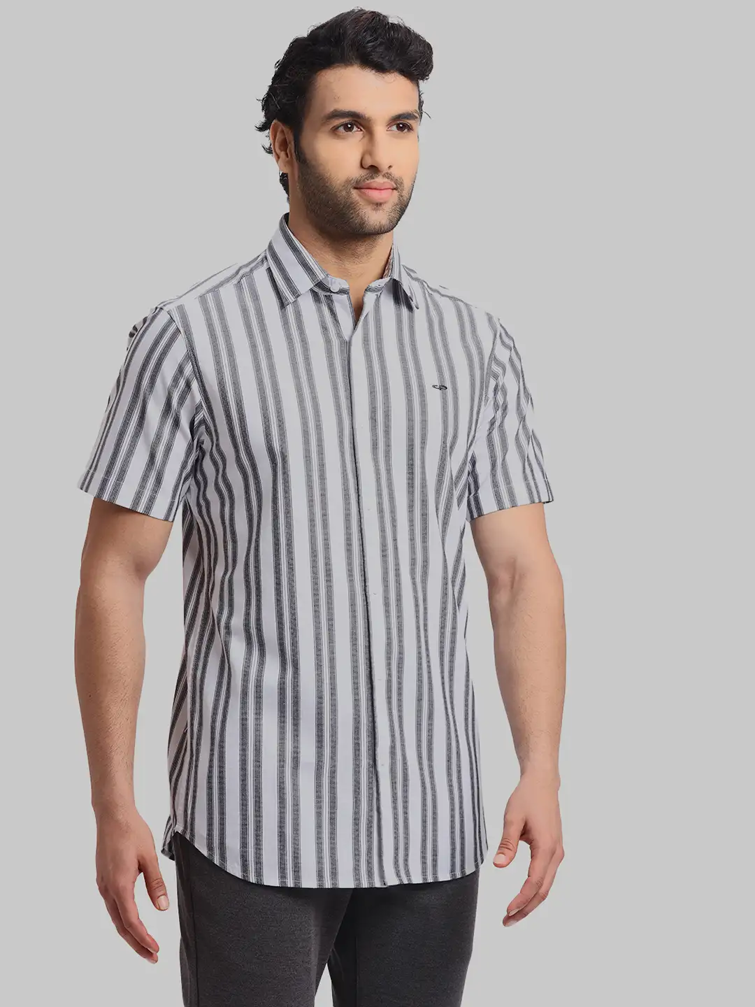 ColorPlus Regular Fit Striped White Shirt - Image 2