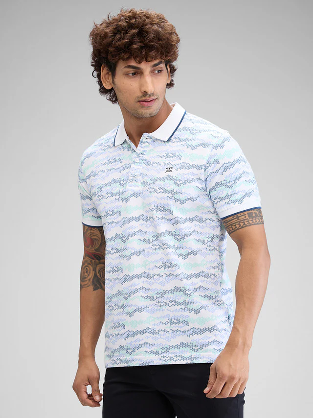 Colorplus White Printed Regular Fit Cotton T-Shirt - Image 3