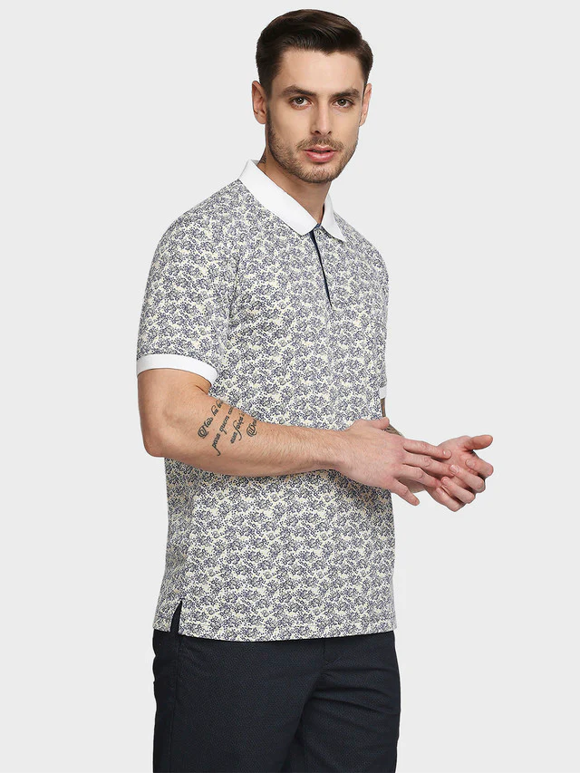 Colorplus Yellow Printed Tailored Fit Cotton T-Shirt - Image 2