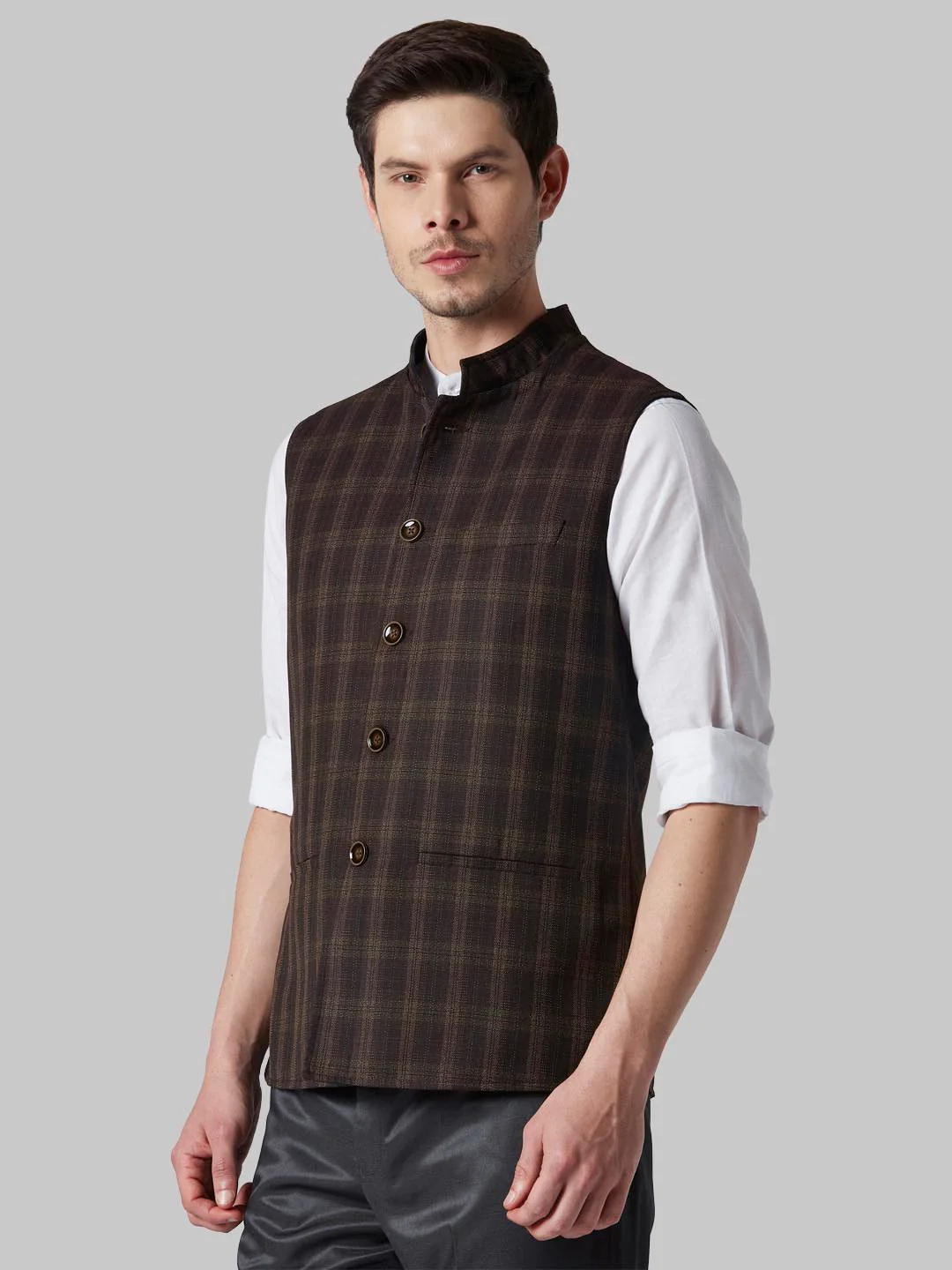 Dark Brown Waistcoat - Image 3