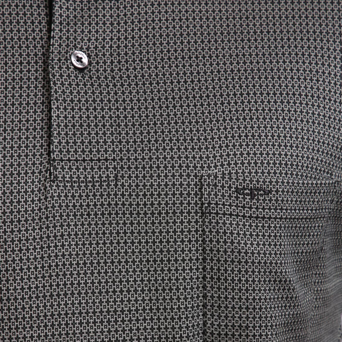 Men Black Classic Fit Jacquard Cotton Half Sleeve T-Shirt - Image 7