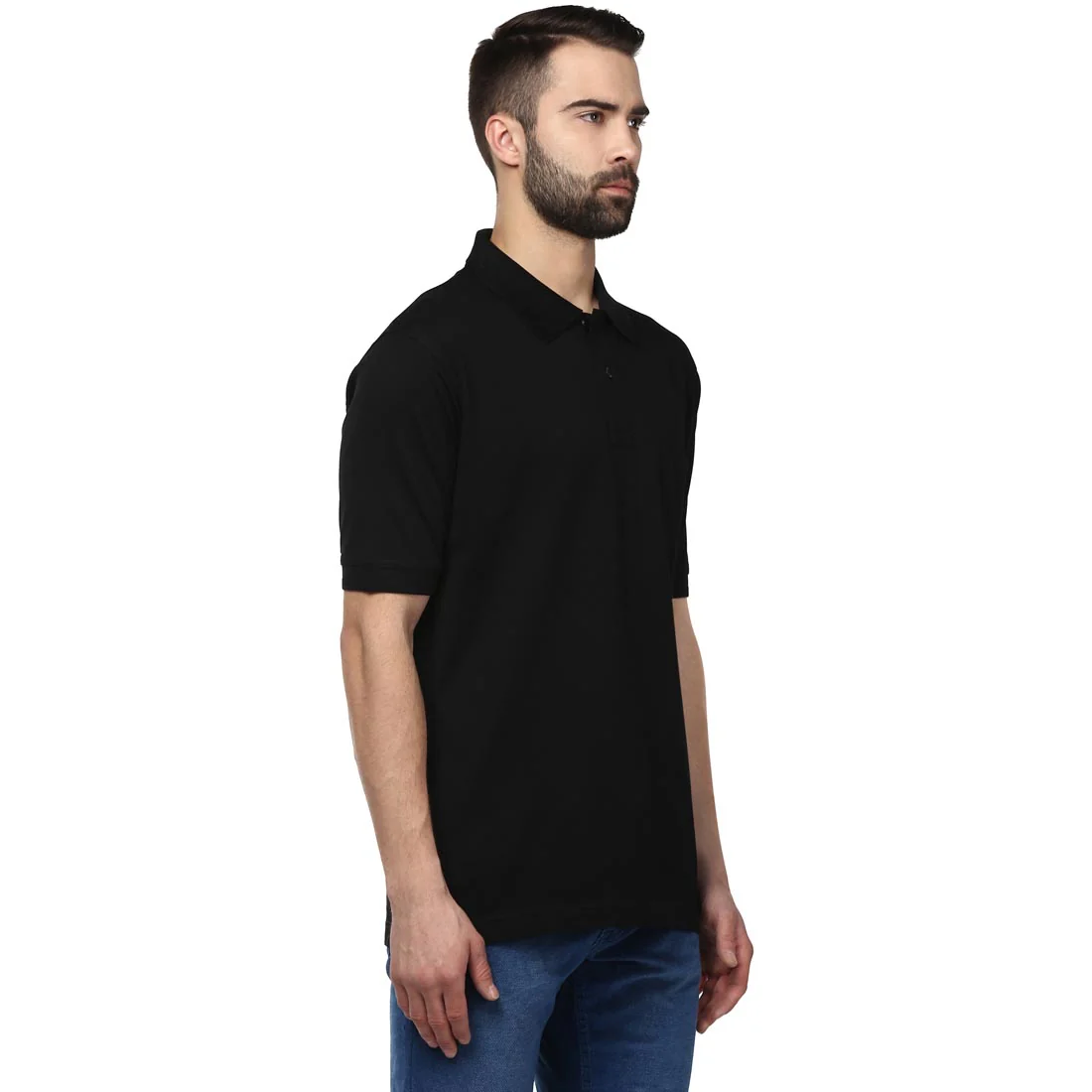 Men Black Classic Fit Solid Cotton Full Sleeve Shirts - Image 2
