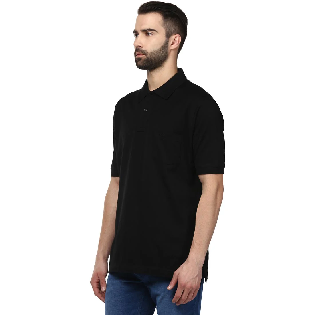 Men Black Classic Fit Solid Cotton Full Sleeve Shirts - Image 3