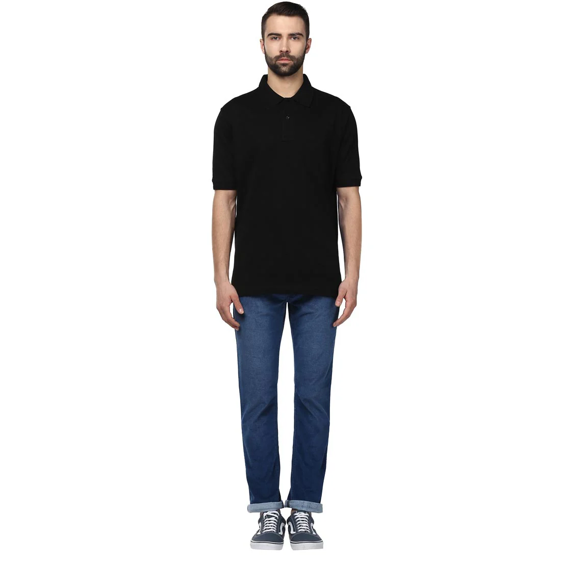 Men Black Classic Fit Solid Cotton Full Sleeve Shirts - Image 5