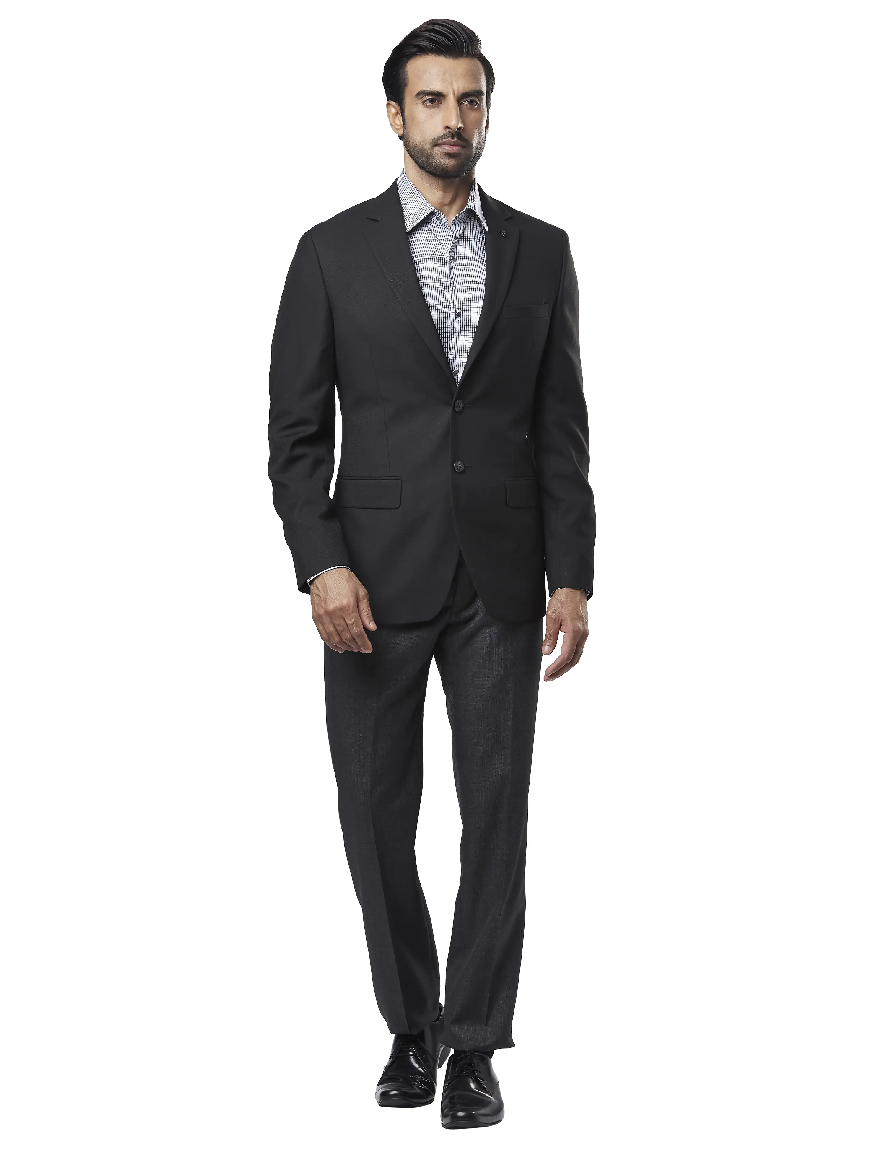 Men Black Contemporary Fit Polyester Blend Jackets - Image 5