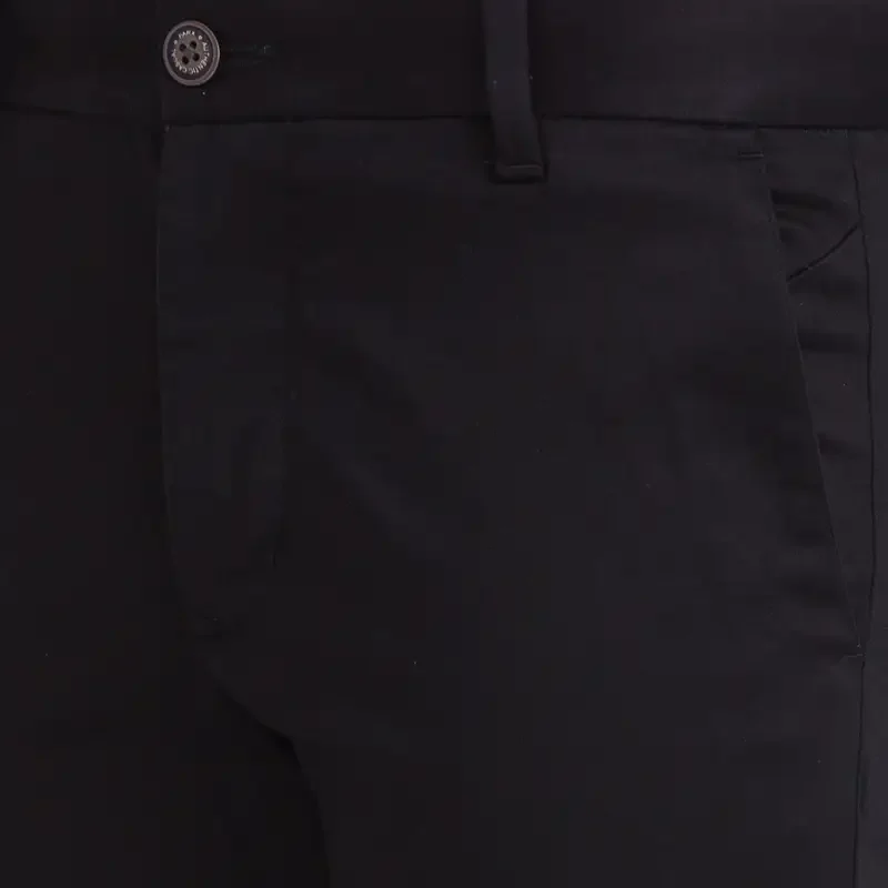 Men Black Lrt Fit Solid Cotton Blend Trouser - Image 6