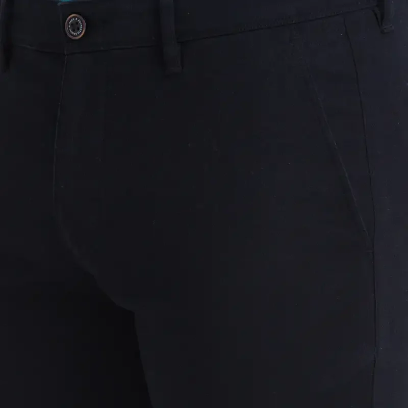 Men Black Lrt Fit Solid Cotton Blend Trouser - Image 6