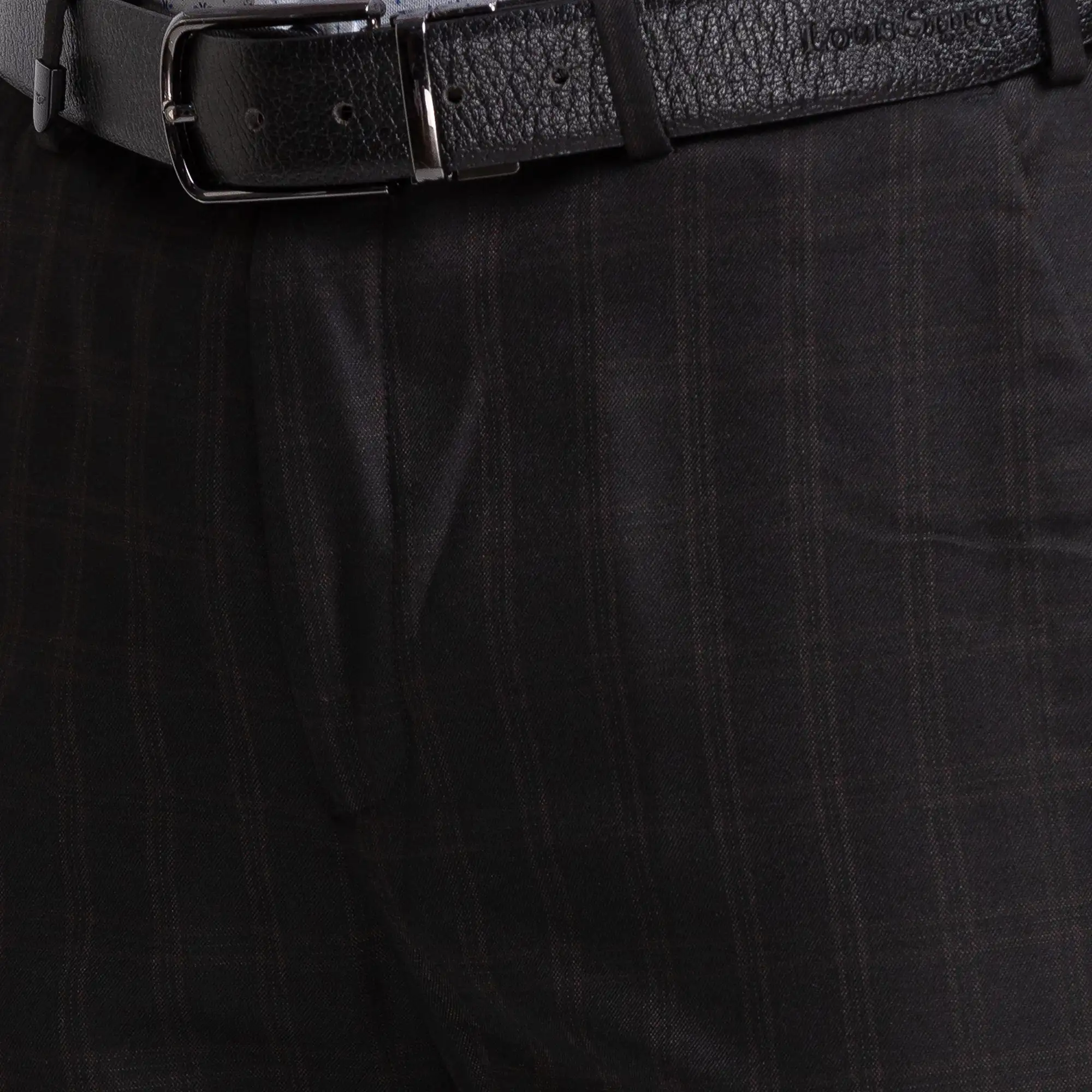 Men Black Neo Classic Fit Checks Polyester Blend Trouser - Image 6