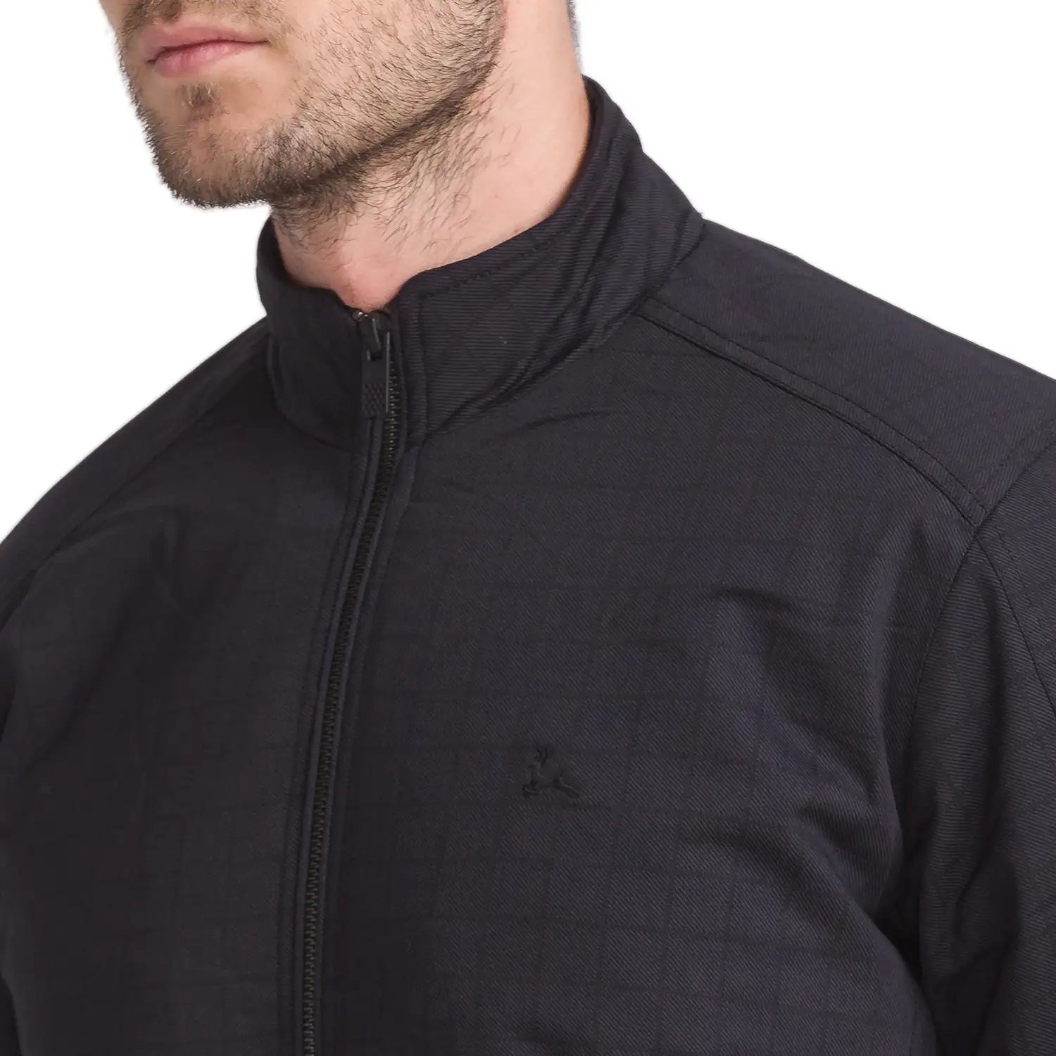 Men Black Print Cotton Full Sleeve Jackets - Image 6