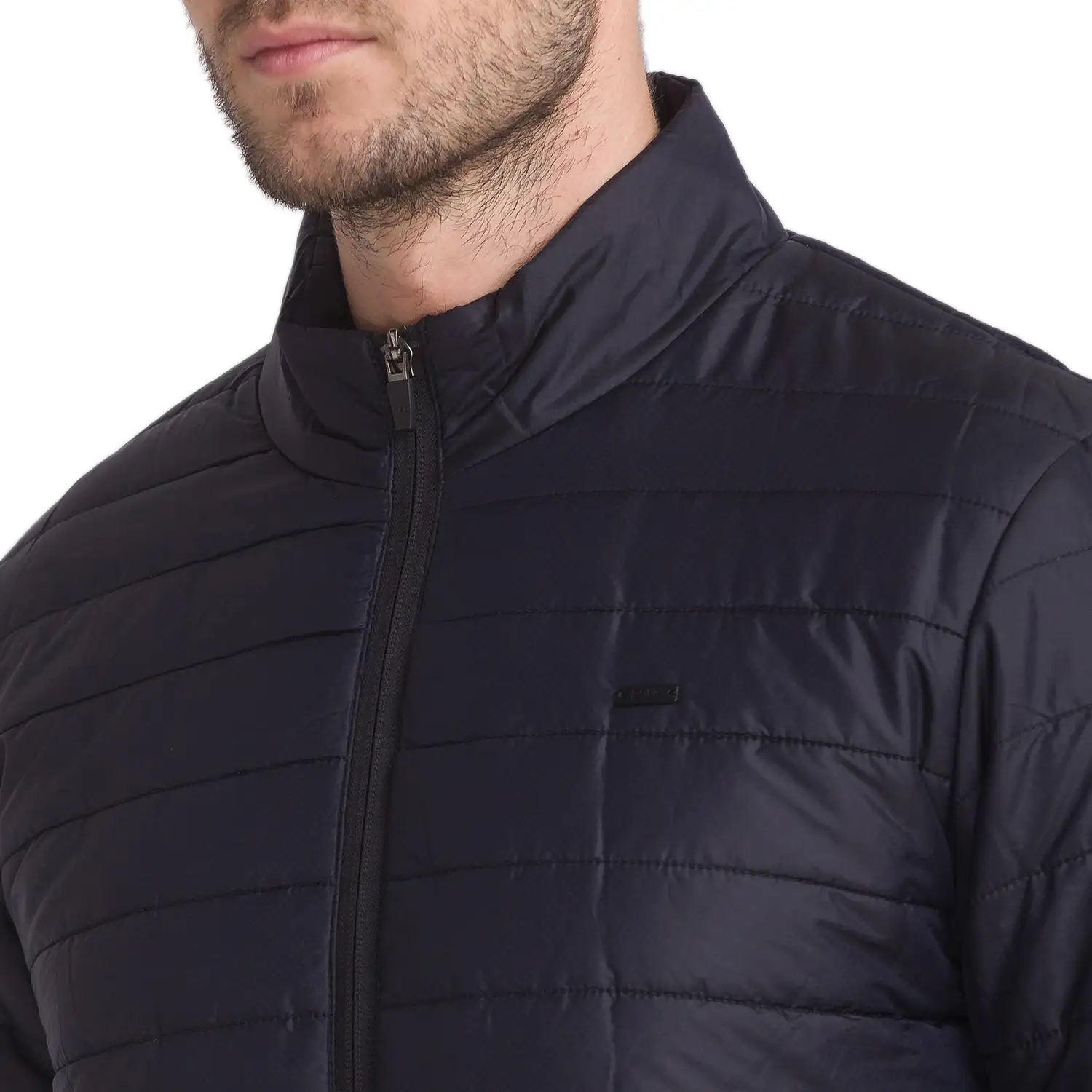Men Black Print Polyester Full Sleeve Jackets - Image 6