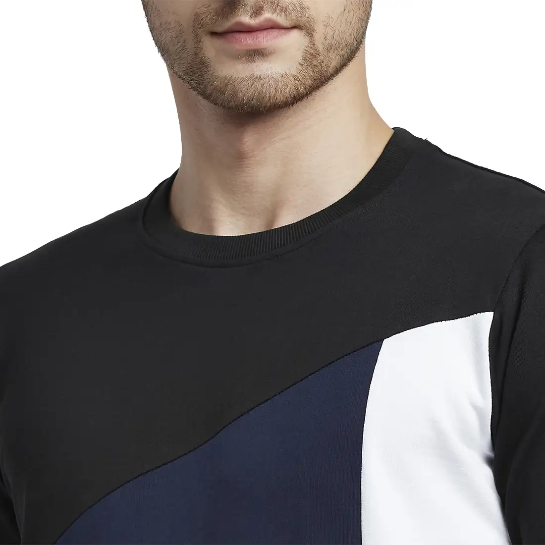 Men Black Regular Fit Cut & Sew Cotton Polyester Blend Sweatshirts - Image 6