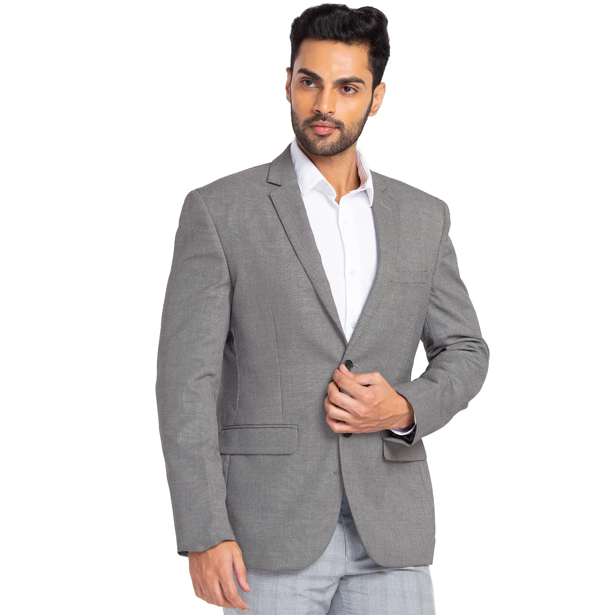 Men Black Regular Fit Polyester Blend Jackets - Image 2