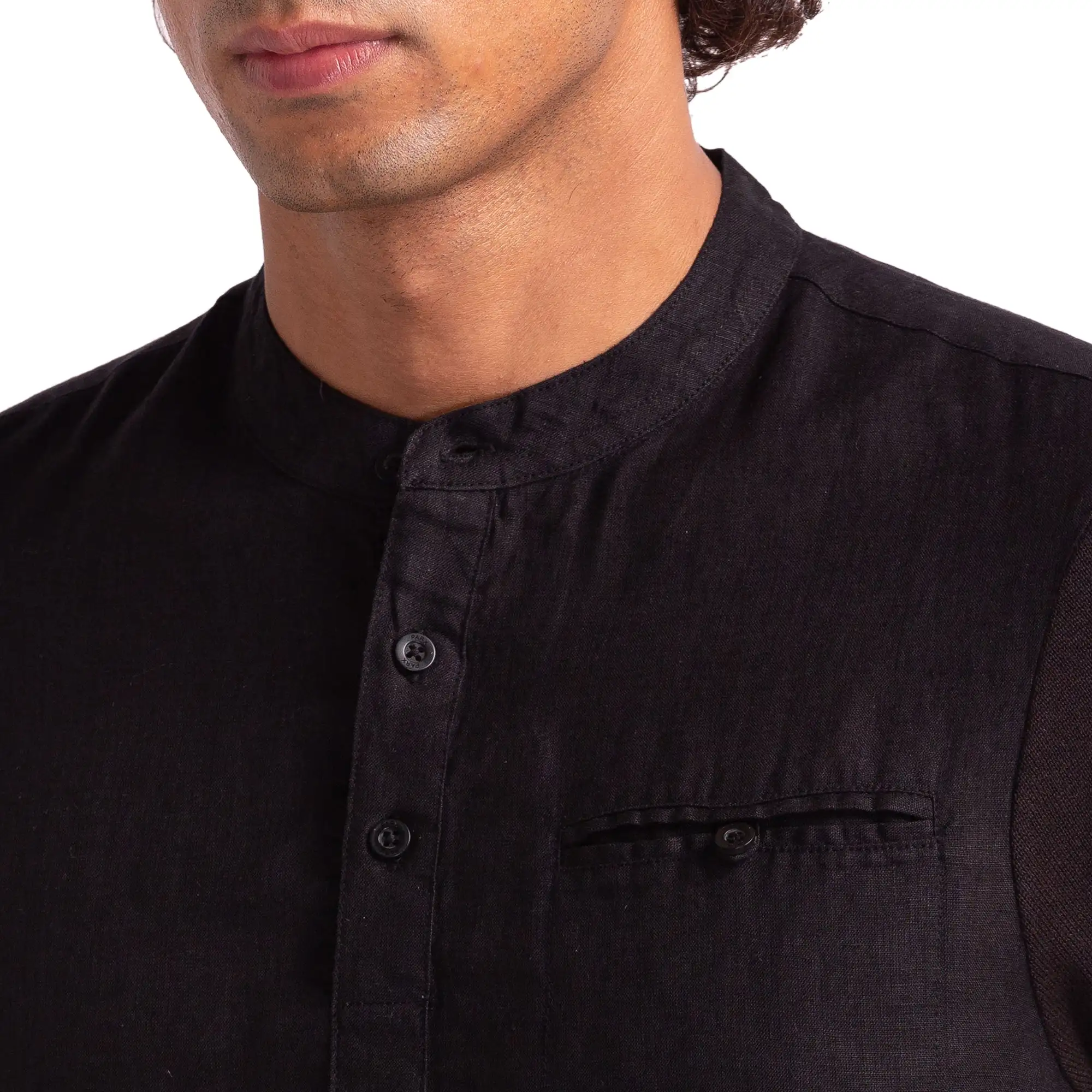 Men Black Regular Fit Solid Cotton T-Shirt - Image 6
