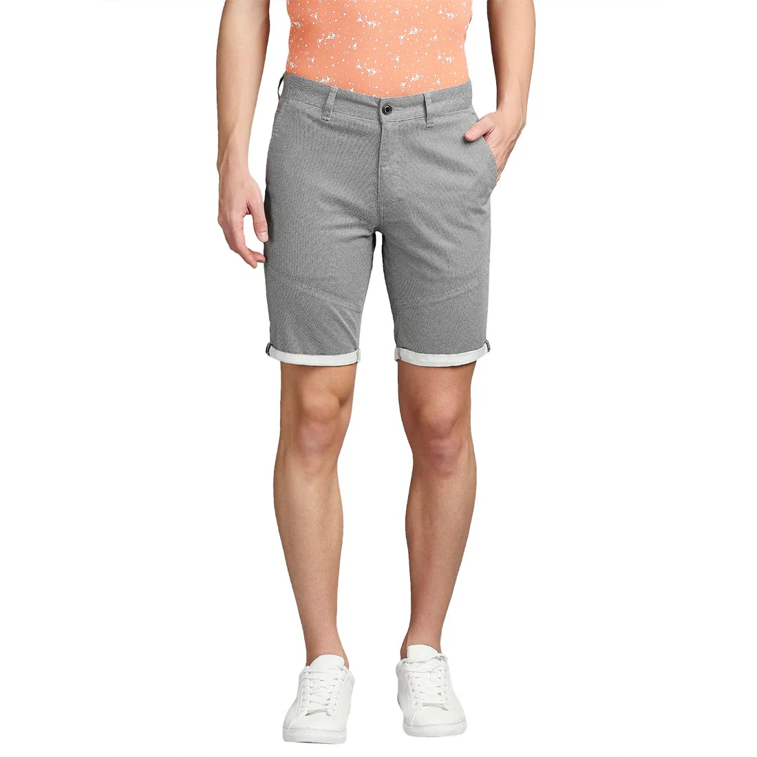 Men Black Resort Fit Solid Cotton Blend Shorts