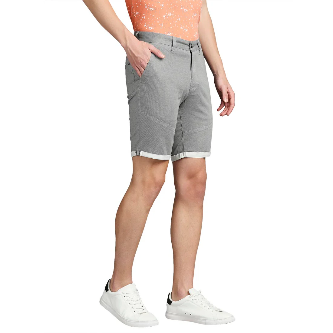 Men Black Resort Fit Solid Cotton Blend Shorts - Image 2