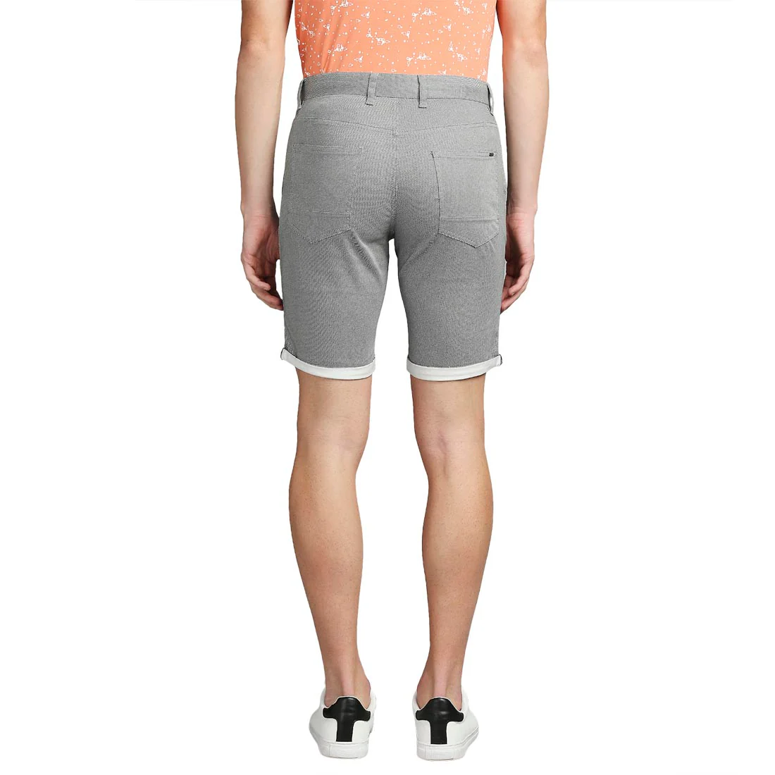 Men Black Resort Fit Solid Cotton Blend Shorts - Image 4