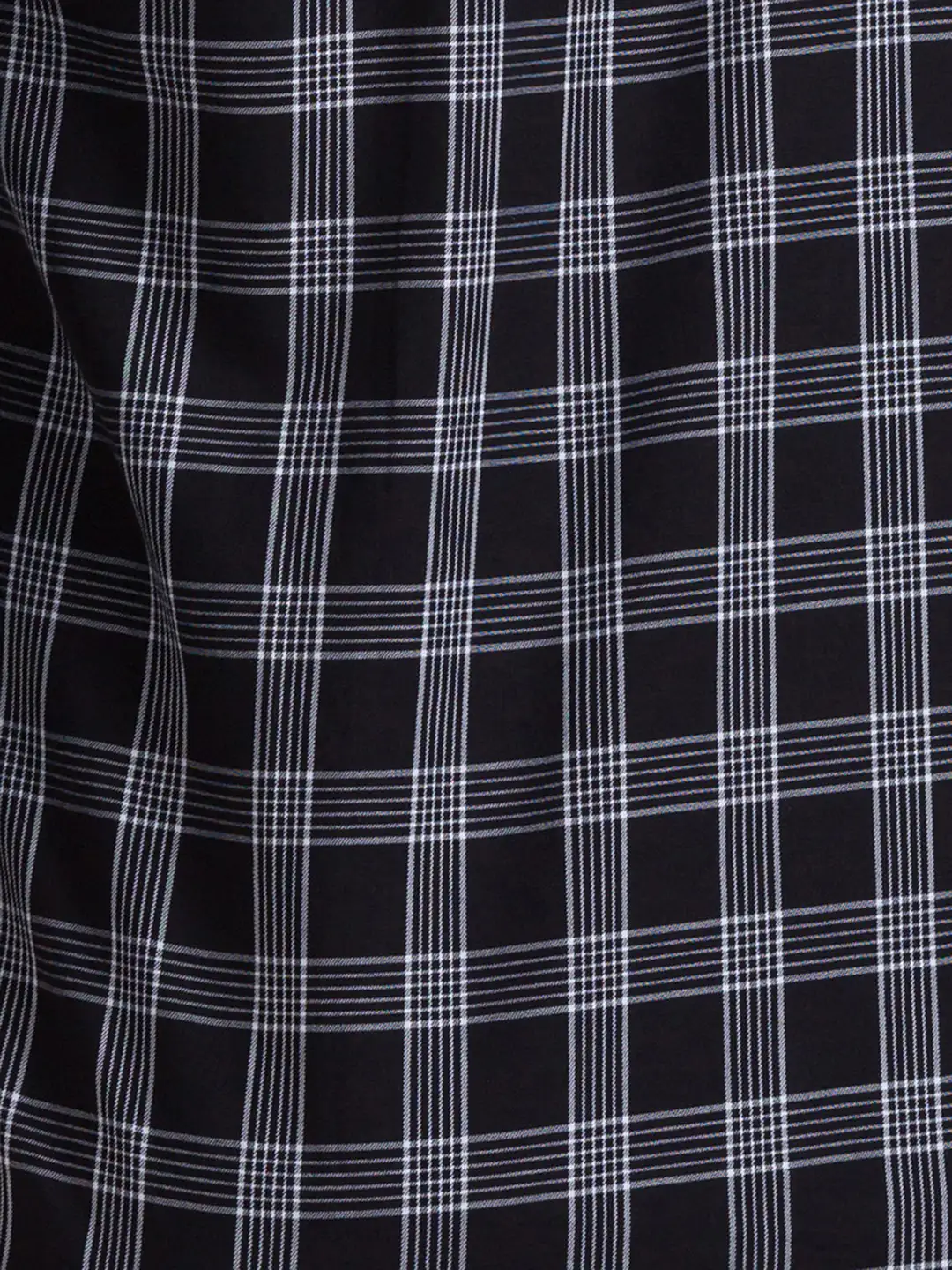 Men Black Slim Fit Checks Cotton Full Sleeve Shirts - Image 6