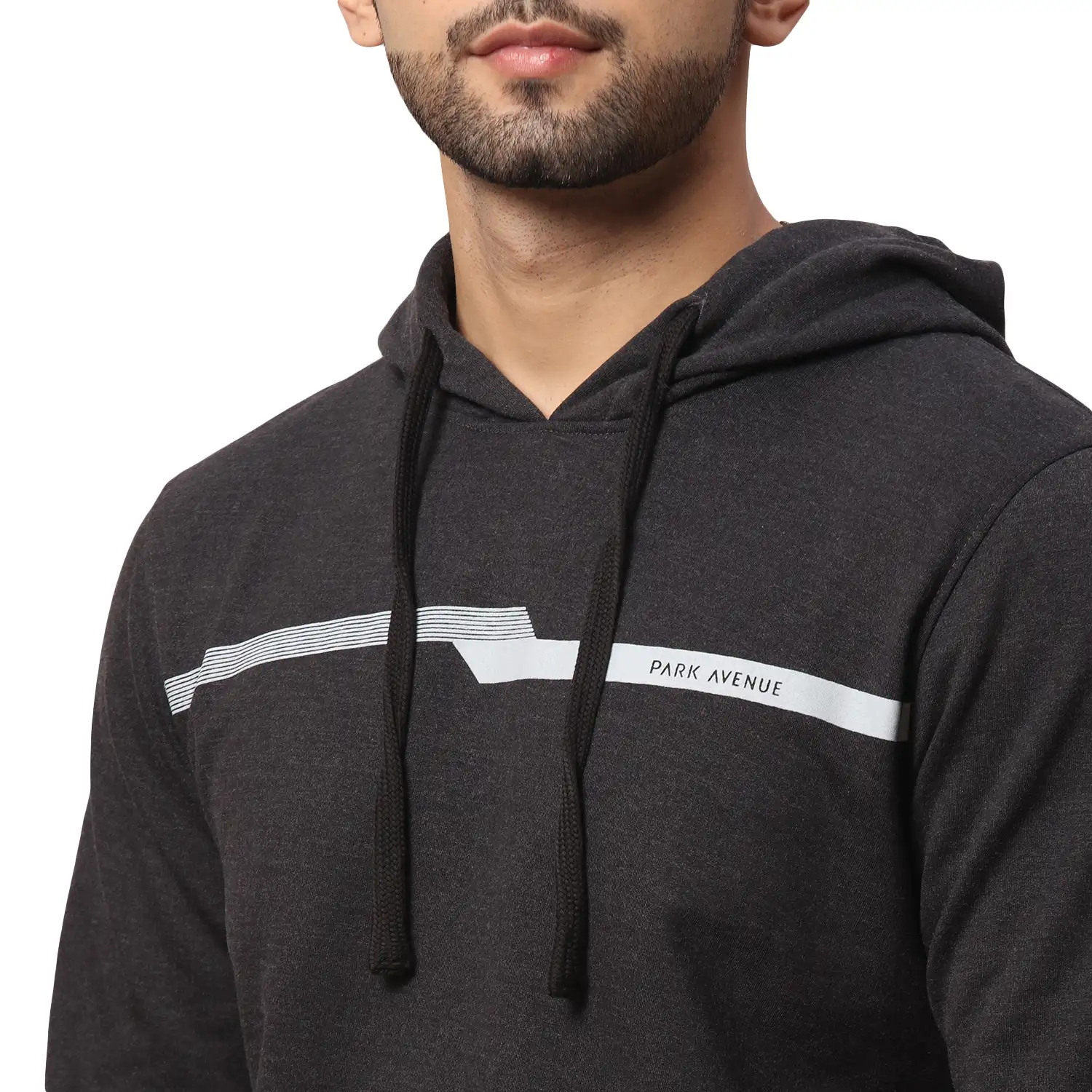 Men Black Slim Fit Print Cotton Polyester Blend Sweatshirts - Image 6