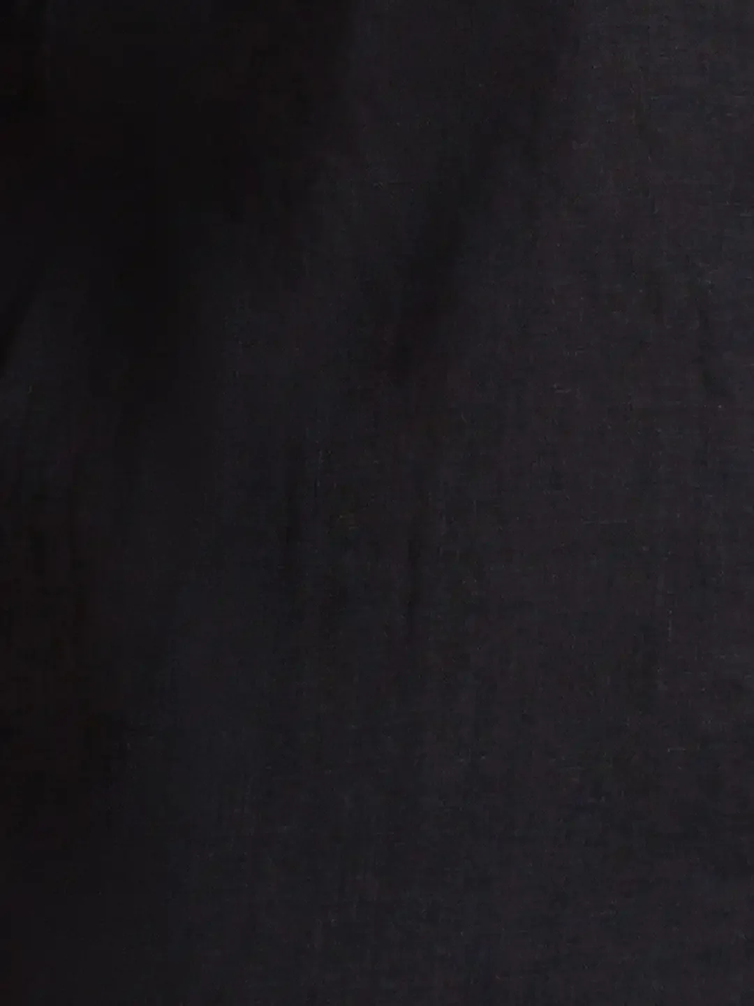 Men Black Slim Fit Solid Linen Full Sleeve Shirts - Image 7