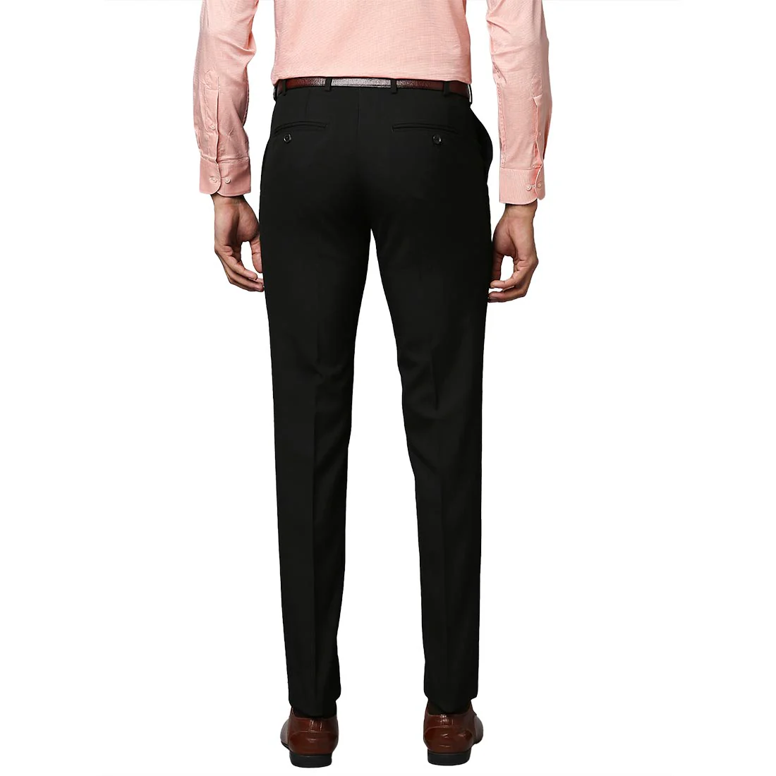 Raymond Men Black Slim Fit Solid Trouser - Image 5