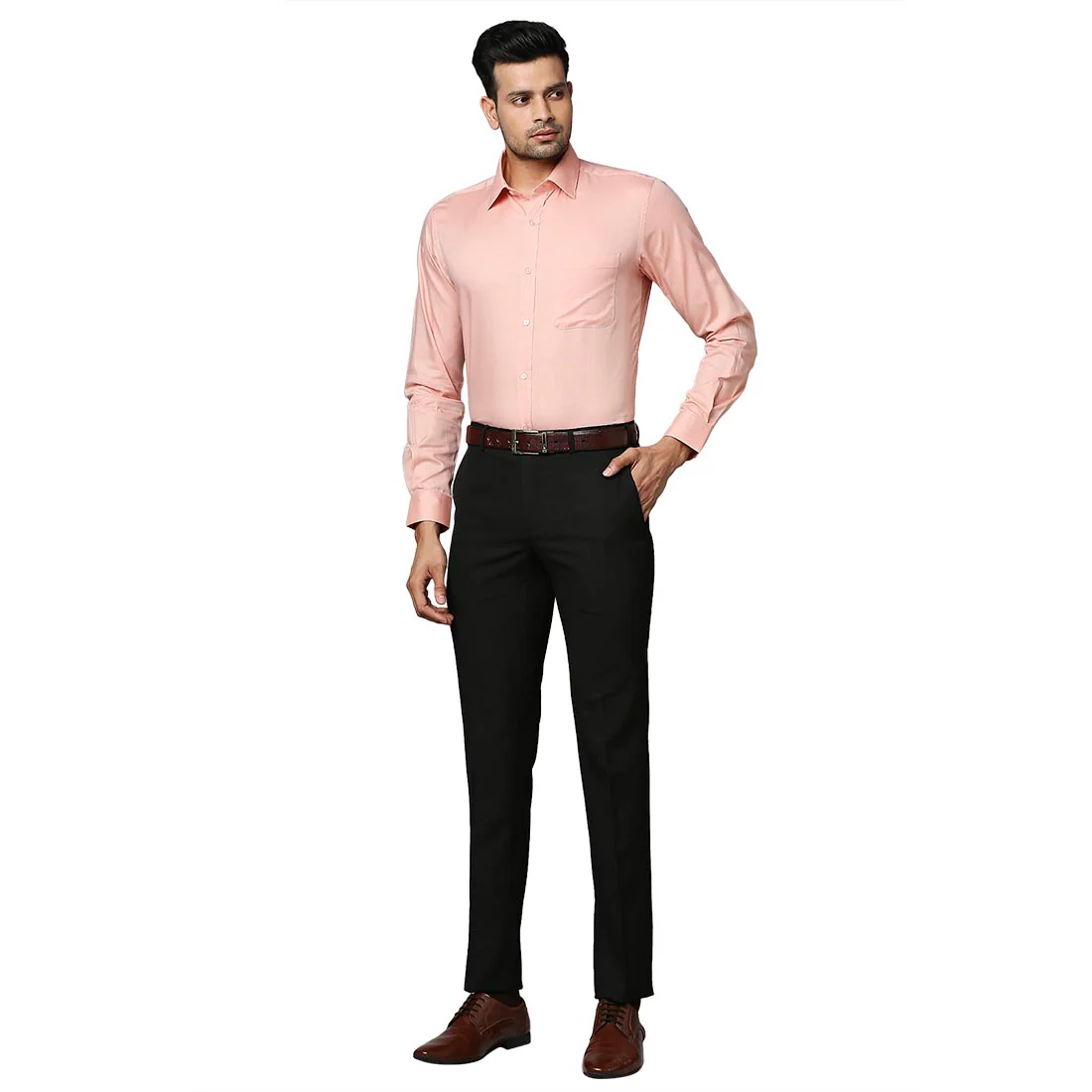 Raymond Men Black Slim Fit Solid Trouser - Image 6