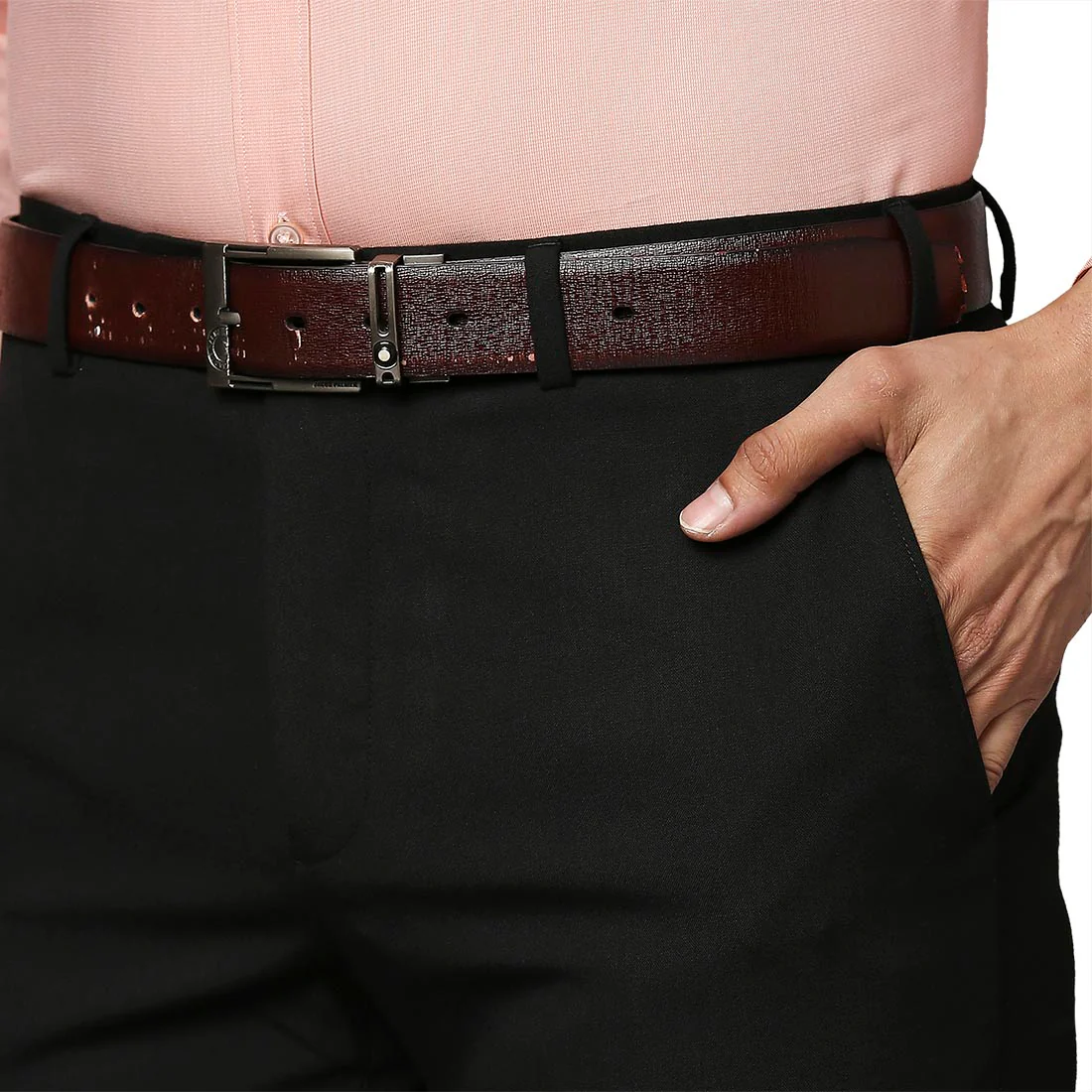 Raymond Men Black Slim Fit Solid Trouser - Image 7