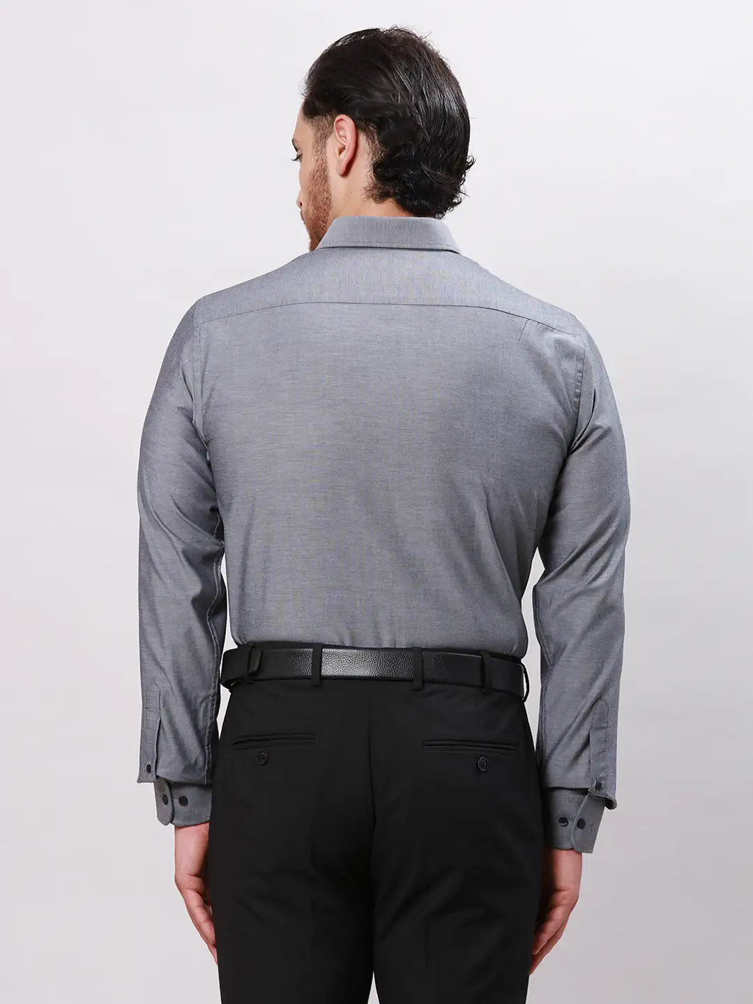 Park Avenue Men Black Slim Fit Twill Cotton Formal Shirt - Image 4