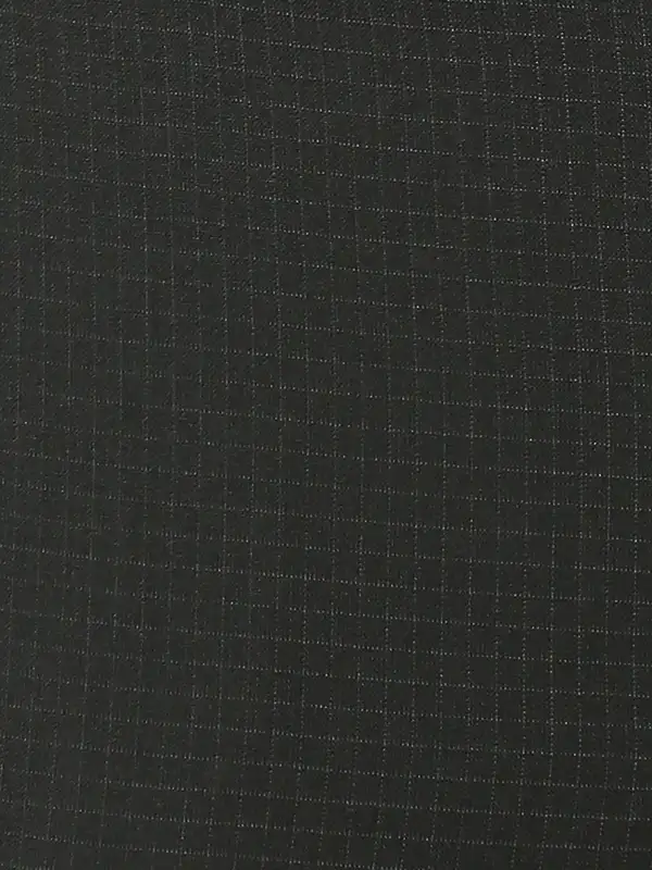 Men Black Smart Fit Checks Polyester Blend Trouser - Image 7