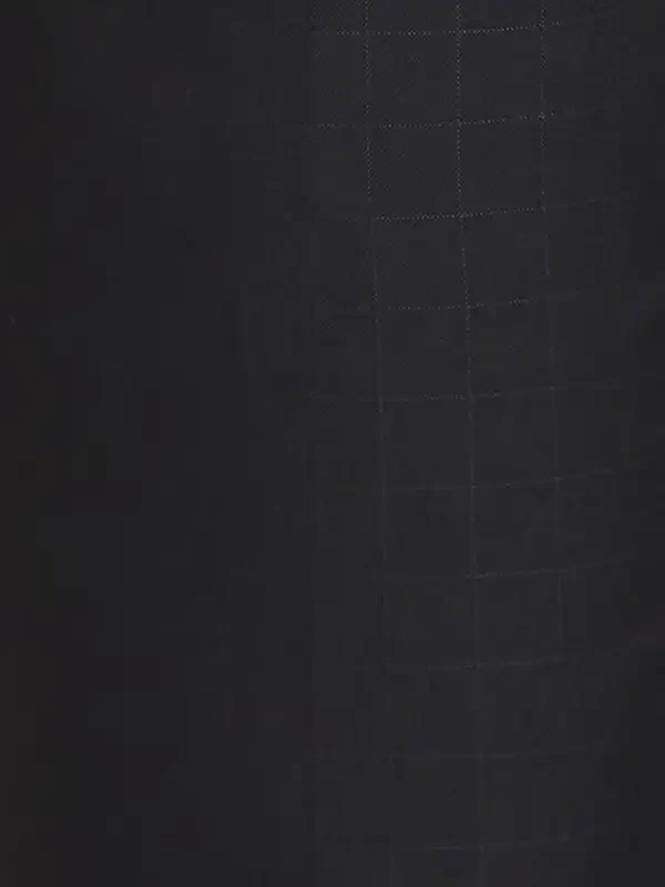 Men Black Smart Fit Checks Polyester Blend Trouser - Image 7