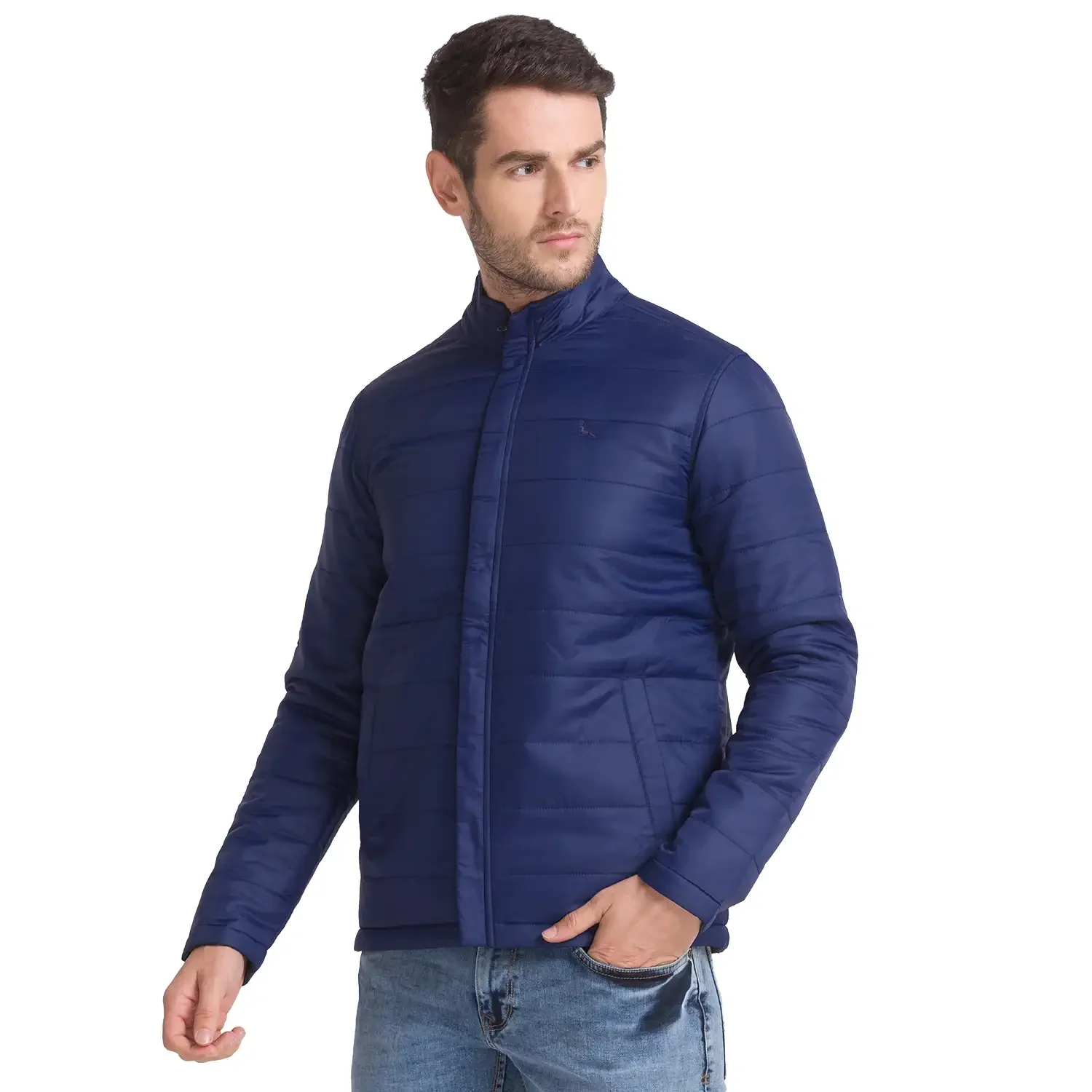 Men Black Solid Polyester Full Sleeve Jackets - Image 3