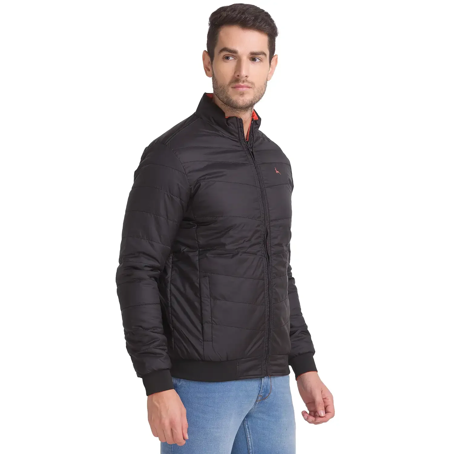 Men Black Solid Polyester Full Sleeve Jackets - Image 2