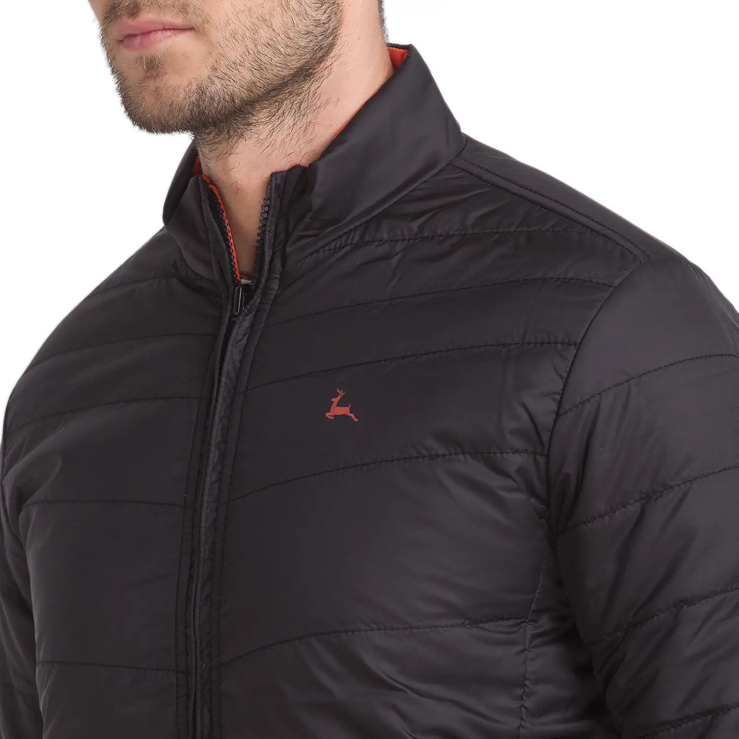 Men Black Solid Polyester Full Sleeve Jackets - Image 6
