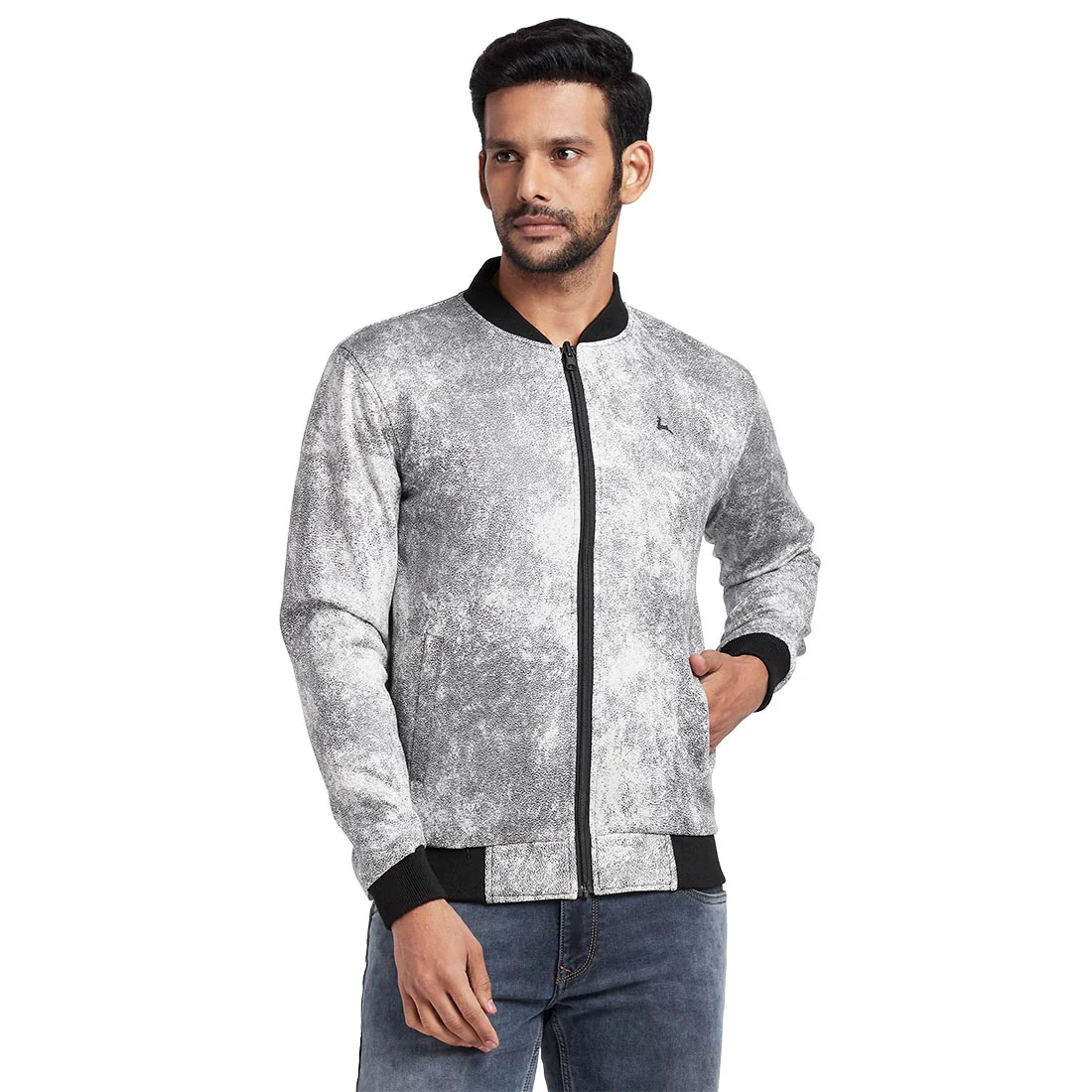 Men Black Solid Polyester Full Sleeve Jackets - Image 10