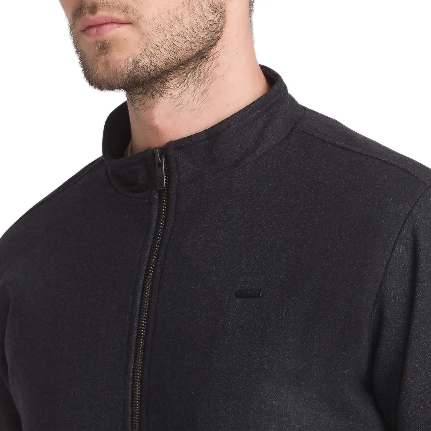 Men Black Solid Polyester Full Sleeve Jackets - Image 6