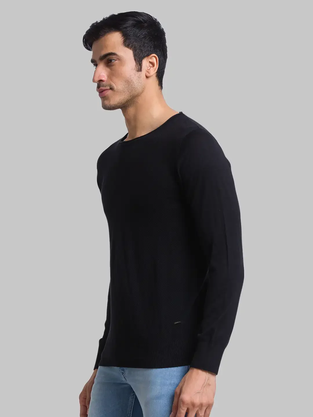 Parx Men Black Structure Sweater - Image 3