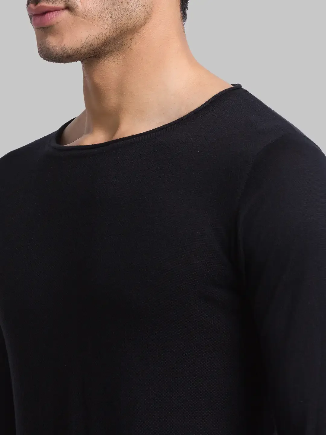 Parx Men Black Structure Sweater - Image 6