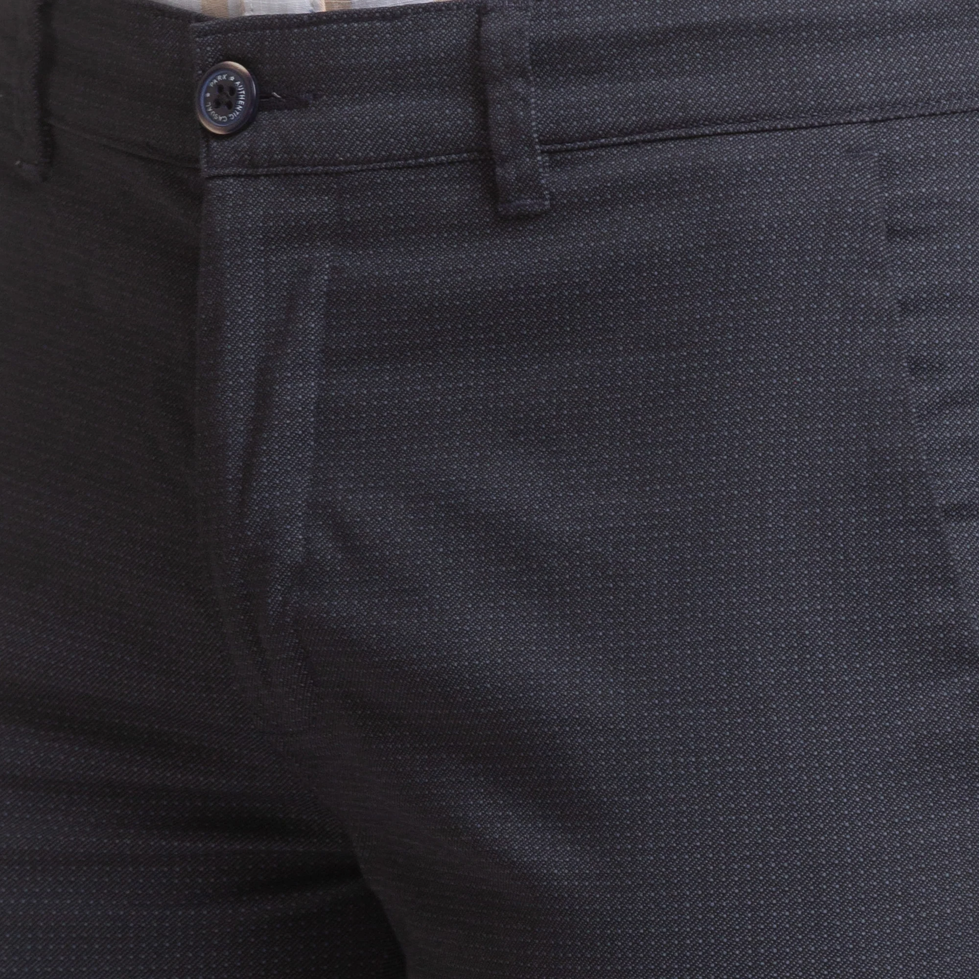 Men Black Super Slim Fit Print Cotton Blend Trouser - Image 6