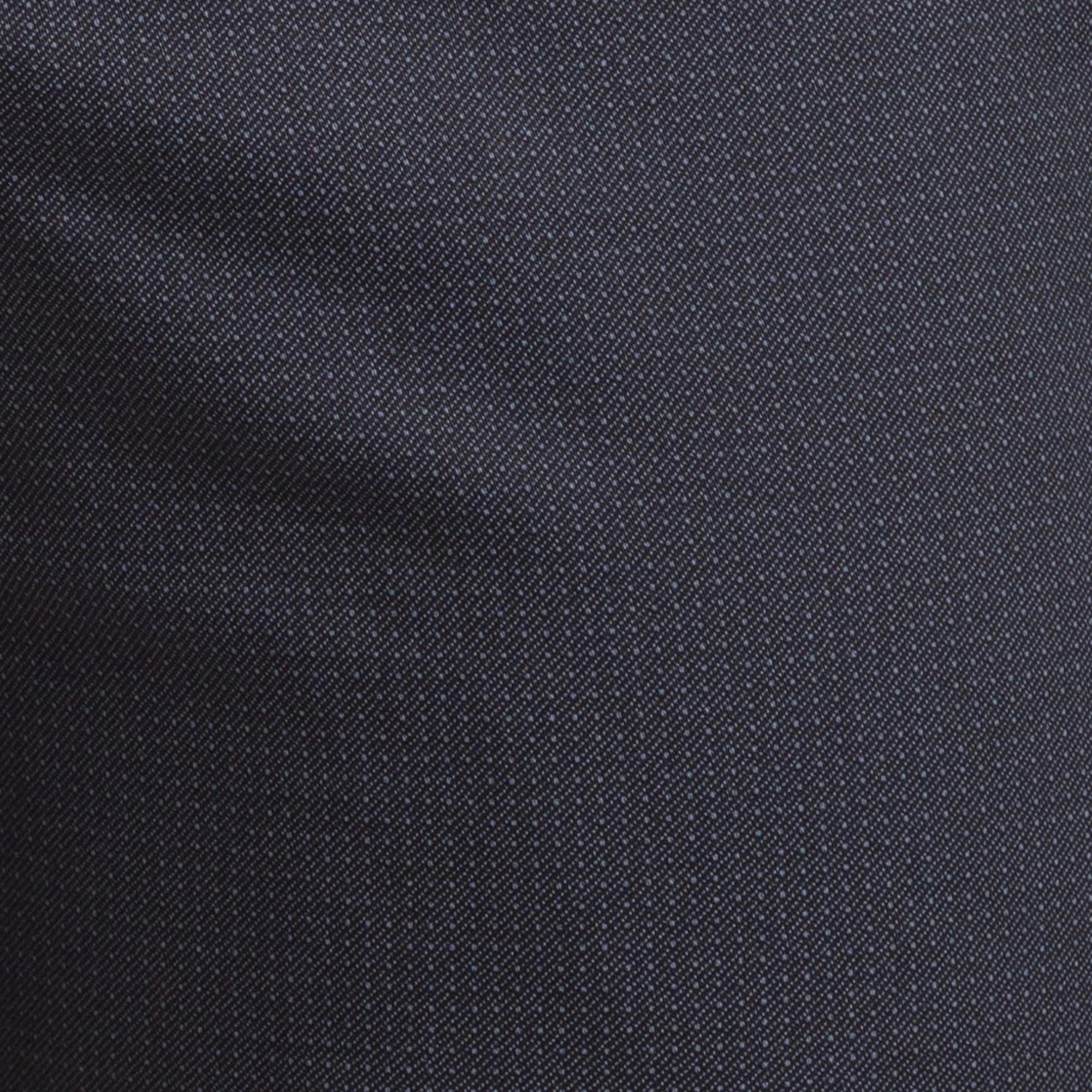 Men Black Super Slim Fit Print Cotton Blend Trouser - Image 7