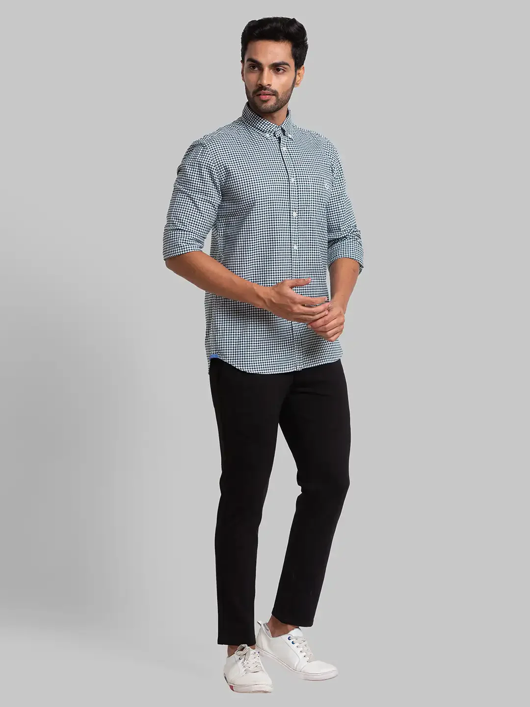 Men Black Super Slim Fit Solid Rayon Nylon Spandex Blend Trouser - Image 5
