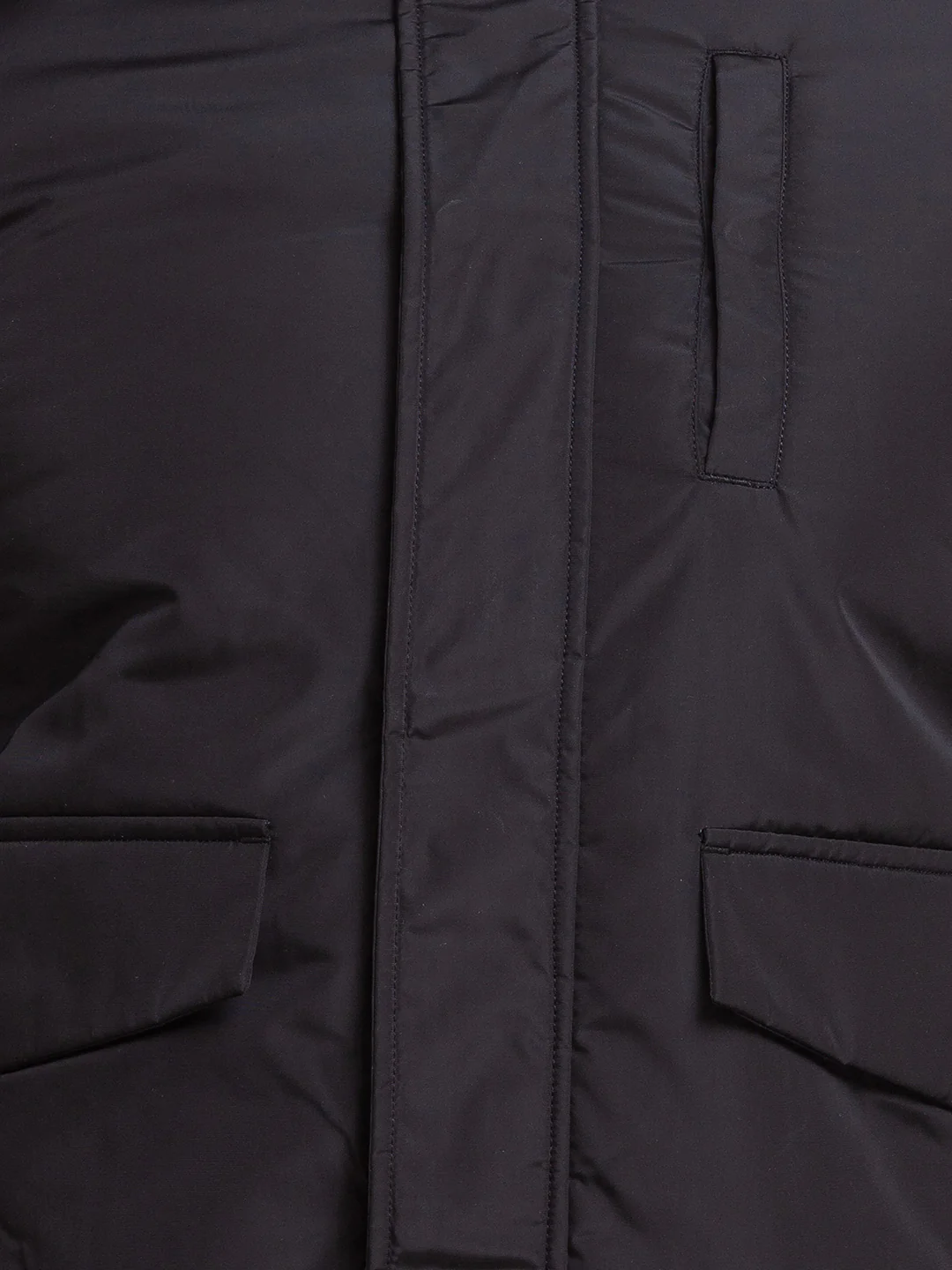 Men Black Tailored Fit Solid Polyester Full Sleeve Jackets - Image 7