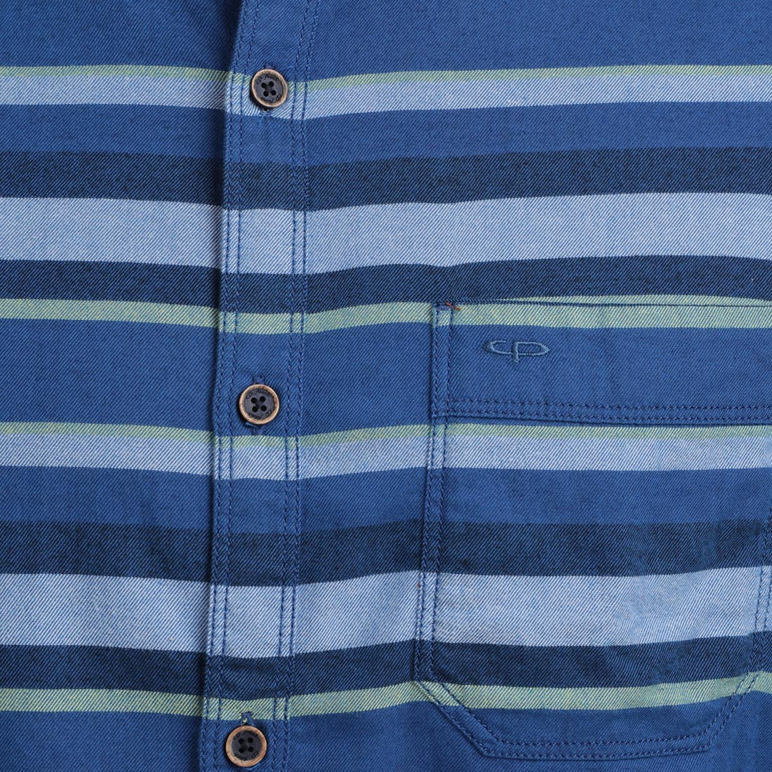 Men Blue Contemporary Fit Barre Cotton Full Sleeve Shirts - Image 7