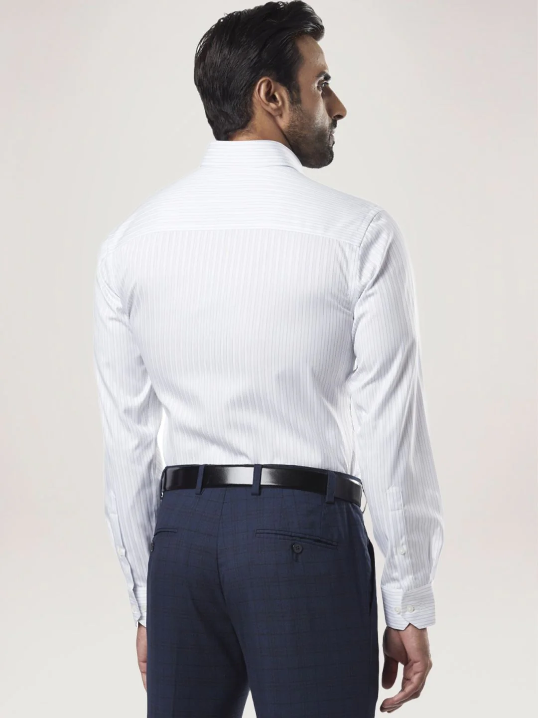 Men Blue Contemporary Fit Cotton Full Sleeve Shirts - Image 3
