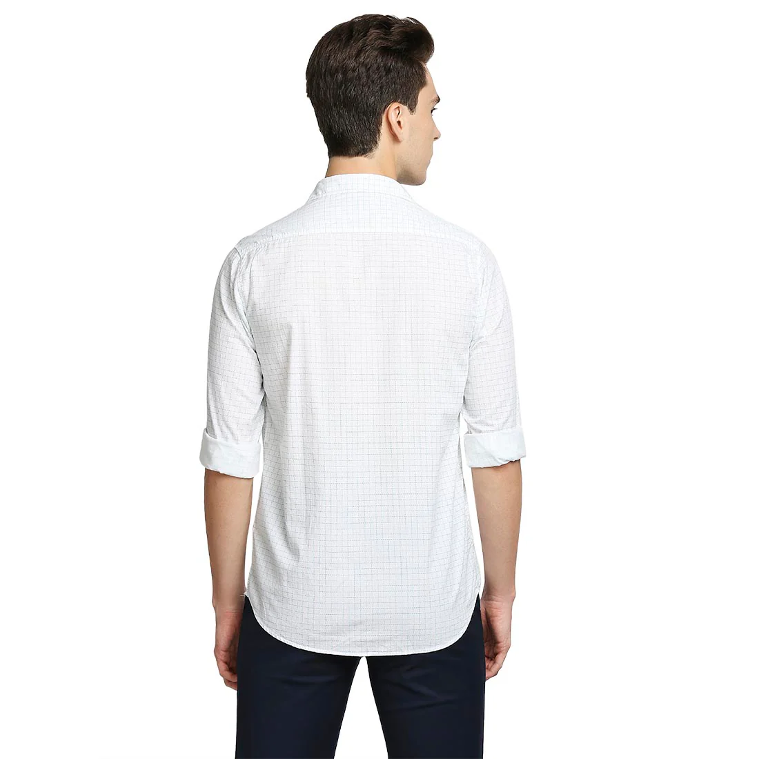 Men Blue Contemporary Fit Print Cotton Full Sleeve Shirts - Image 4